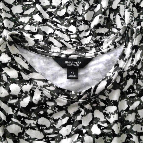 Simply Vera / Vera Wang Top 100% Rayon Front Wrap Knot Detail Stretch EUC! Sz XS - Picture 5 of 6